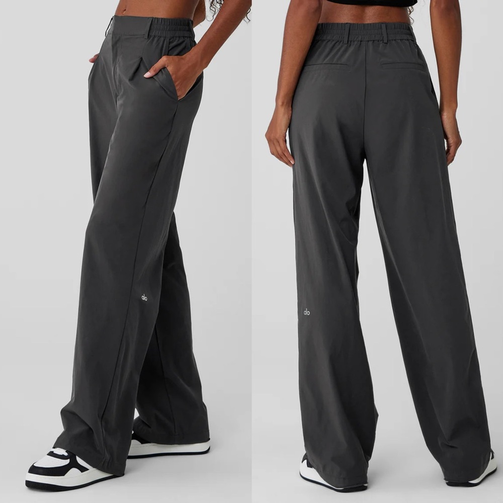 NWOT Alo Yoga High Waist Pursuit Trouser - Anthracite